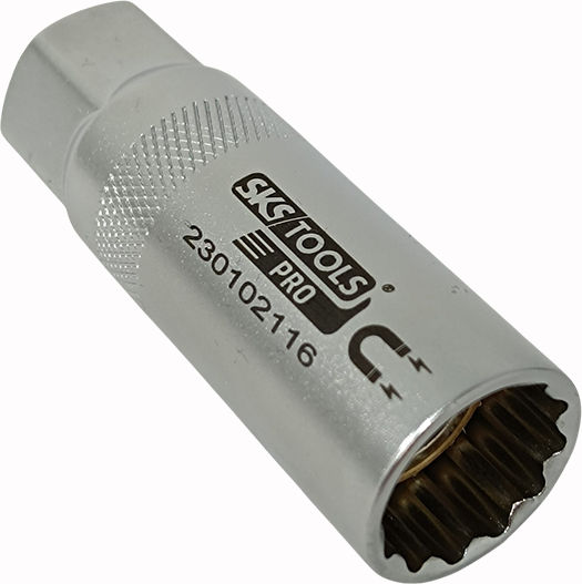 Καρυδάκι Μπουζί Μαγνητικό Πολύγωνο 16 Mm 3/8 Sks Tools 230102116
