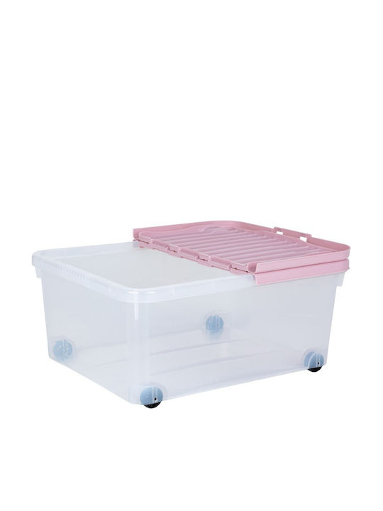 Wham Cutie De Depozitare Din Plastic Cu Roți Și Capac 30lt