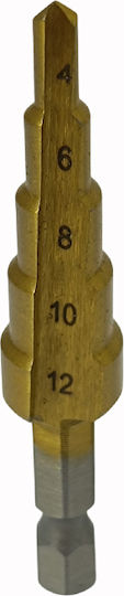 Τρυπάνι Κωνικό 4 12 Mm Επικάλυψη Τιτανίου Sks Tools 40020044