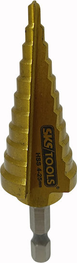 Τρυπάνι Κωνικό 4 25 Mm Επικάλυψη Τιτανίου Sks Tools 40020046