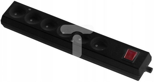 Portable Six-socket 16a 2p 250v Power Strip Switch Black Gn-660ws