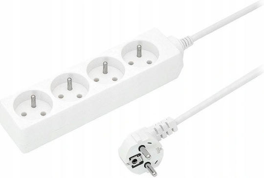 Extension Cord 4-socket Switch 10a 1.5m Omy 3x1 White Ps-470 T-105650