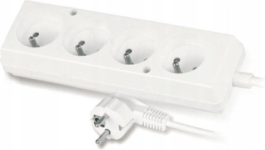 Extension Cord 4-socket Switch 10a 1.5m Omy 3x1 White Ps-470 T-105650