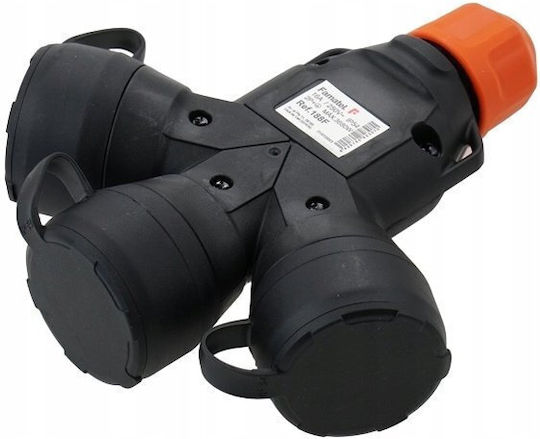 Gummi-Steckdosenleiste 3 Steckdosen Dreifachstecker 16a 3p 250v Ip54 3p Pl Fr – Gummi-Stecker 188f