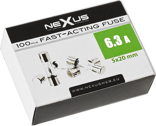 Set 10 Siguranțe Rapide 6,3a 5×20 Mm Sticlă Echipament Electronic Auto