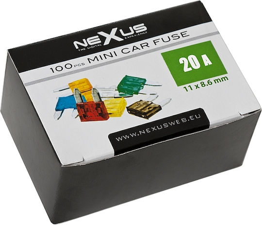 Set 25 Mini Blade Auto Fuses 20a 11×8.6 Mm Car Electrical System