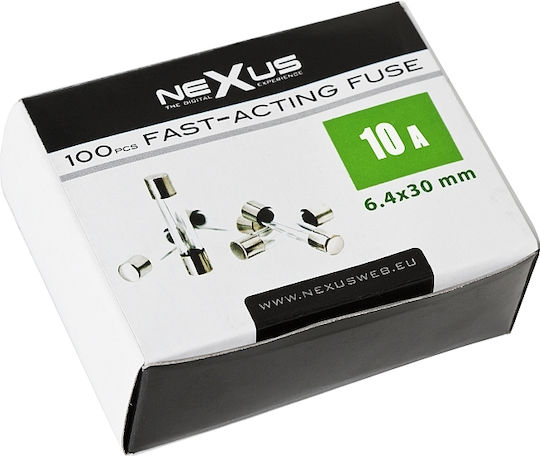 Set 10 Siguranțe Rapide 10a 6,4×30 Mm Sticlă Echipament Electronic Auto