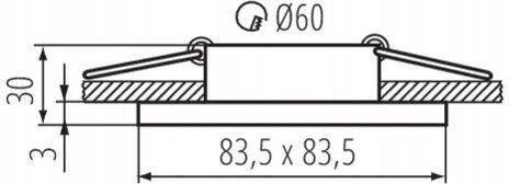 Kanlux Talu Ip44 Dsl-w Non-adjustable Ceiling Spotlight Without Gx5.3/gu10 Socket Max 10w White 39542