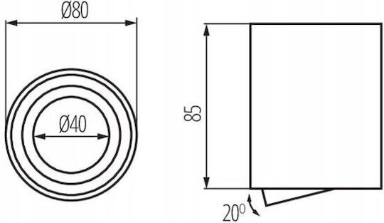 Bord One Dlp-50-w Ceiling Spot Fixture Max 10w Gu10 Ip20 Black 28784