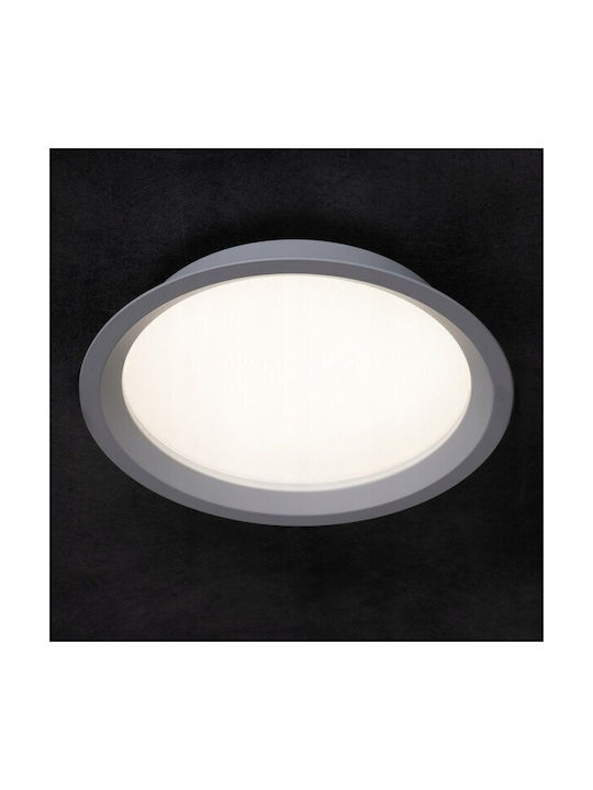 Kanlux Tiberi Cct Led Downlight Fixture 23-29w-w Max 3260lm Warm Neutral 3000-4000k Ip44/20 Ø23 Ra90 5 Years Warranty White 26383