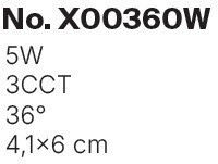 Inlight Downlight Σποτ 5w 3cct Λευκή Απόχρωση D 4.1x6cm X00360w X00360w