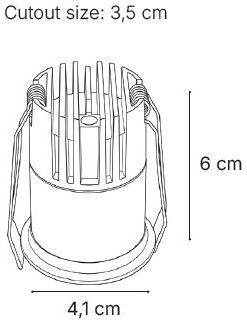 Inlight Downlight Σποτ 5w 3cct Μαύρη Απόχρωση D 4.1x6cm X00360b X00360b