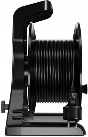 Extreme Line Reel Extension Cord 4 Sockets Switch Ip44 16a H05rr-f 3x1.5 15m Black W-100022