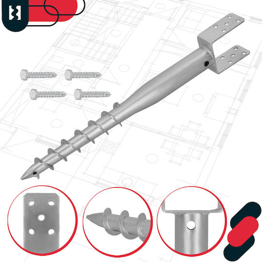 U-post Ground Anchor Steel 101x720 Mm