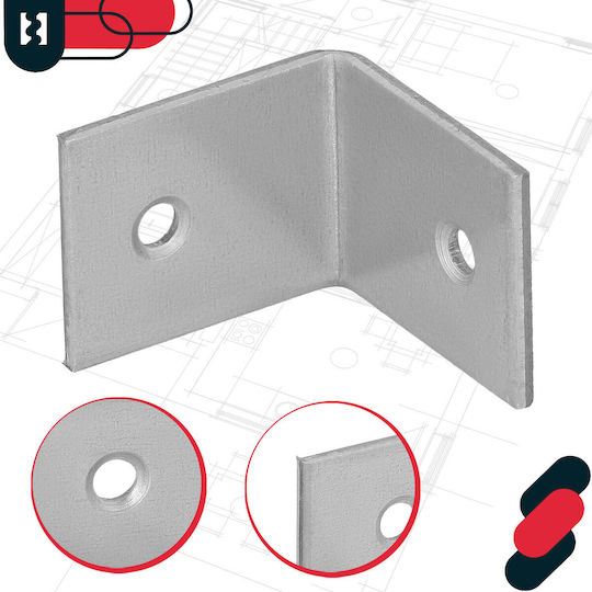 Kotarbau Carpenter's Angle Steel Stainless Galvanized Construction Connector 30 X 30 X 25 Mm Set 25 Pcs