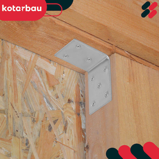 Kotarbau Carpenter's Angle Steel Stainless Galvanized Construction Connector 55 X 45 X 35 Mm Set 25 Pcs