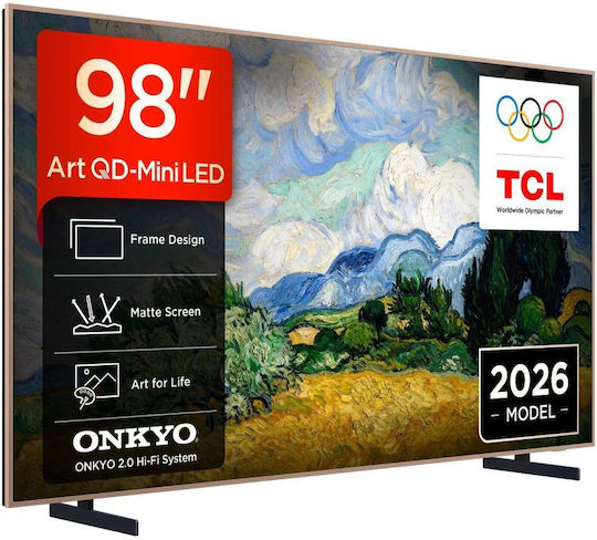 TCL Smart Fernseher 98" 4K Ultra HD QD-Mini LED A400 Pro Art HDR (2026) 98A400 Pro