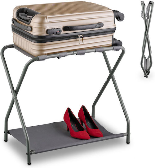Relaxdays Rack Pentru Bagaje De Hotel Din Lemn Pliabil Cu Dimensiuni 58x38xÎnălțime 66cm Pliabil