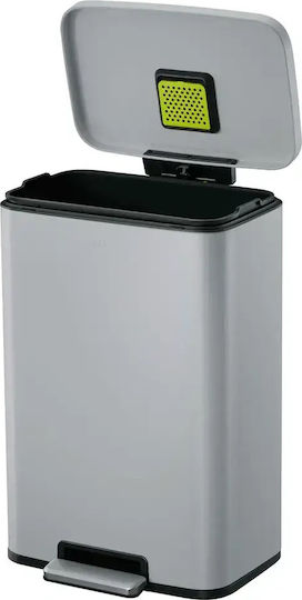 Eko Eko Madison Mülleimer aus Inox mit Pedal Grau 50lt
