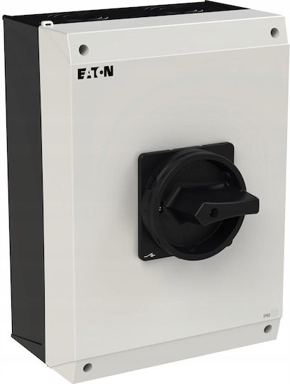 Disconnect Switch On-off 3 Poles + N 80a In Ip65 Enclosure Black Knob Padlock Lock P3-80 I5 Svb-sw N Ep-400989