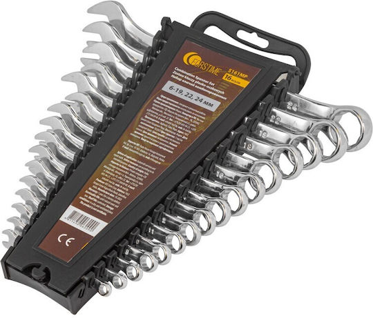 Set Open-end Ring Wrenches 6-24mm 16 Pcs