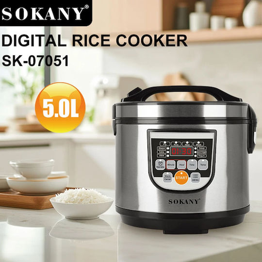Sokany Rice Cooker 700W με Χωρητικότητα 5lt