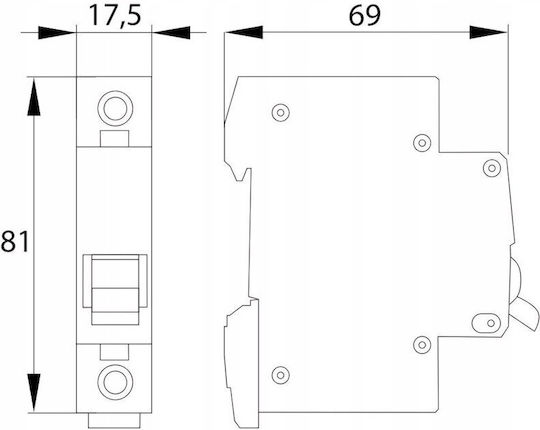 Residual Current Circuit Breaker 1p B 25a 4.5ka Ac Schelinger A02-g7-1p-b25