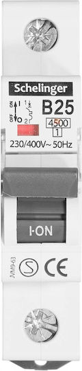 Residual Current Circuit Breaker 1p B 25a 4.5ka Ac Schelinger A02-g7-1p-b25