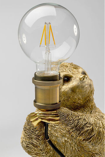 Kare Design Dekorative Tischlampe Animal Sloth Gold 20x25x30 cm