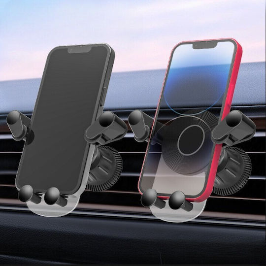 Suport Auto Flippy Pentru Telefon Prindere Pe Ventilație Cleme ABS Rotativ 12x9,5x12 Cm Negru-transparent