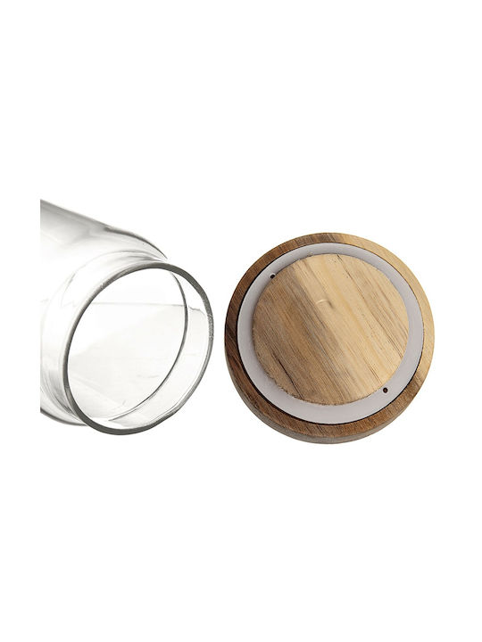 Orion Glasvase für Kaffee / Nudeln mit Deckel Braun 970ml
