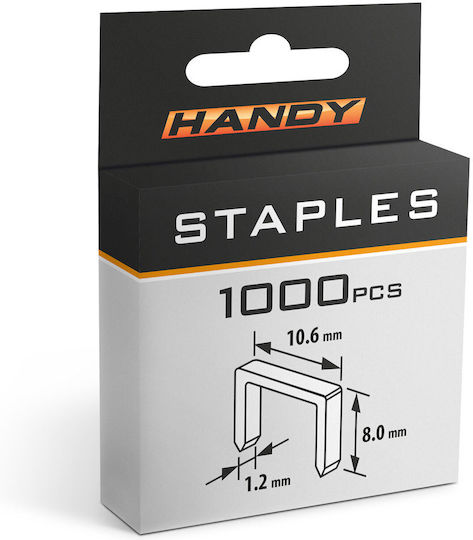 Capsatoare Cu Capse Metalice Tip U 1.2 X 10.6 X 8 Mm Set 1000 Bucăți