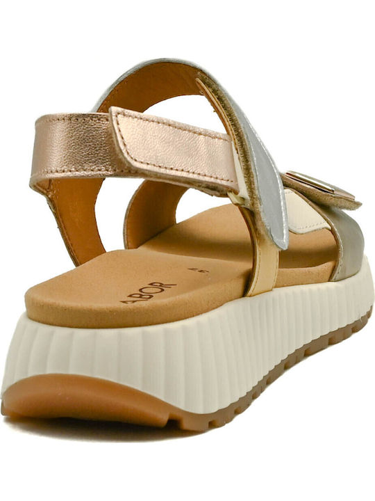 Leder Damen Anatomisch Silber Flache Sandalen