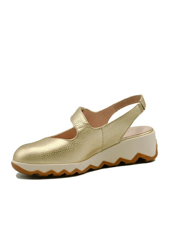 Leather Women's Anatomic Gold Sandals
