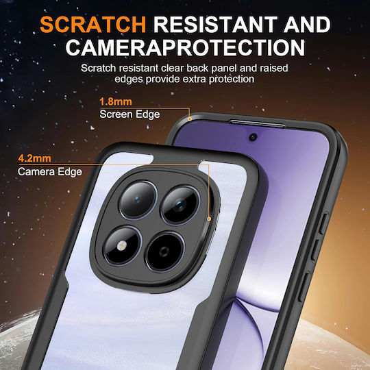 Techsuit 360 Full Cover Silicone Set with Tempered Glass Black (Poco X8 Pro Max)