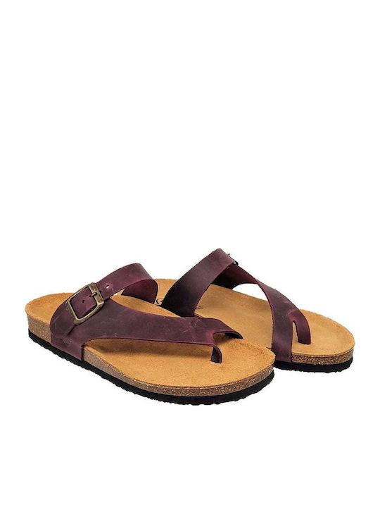 Leather Women's Anatomic Sandals Purple
