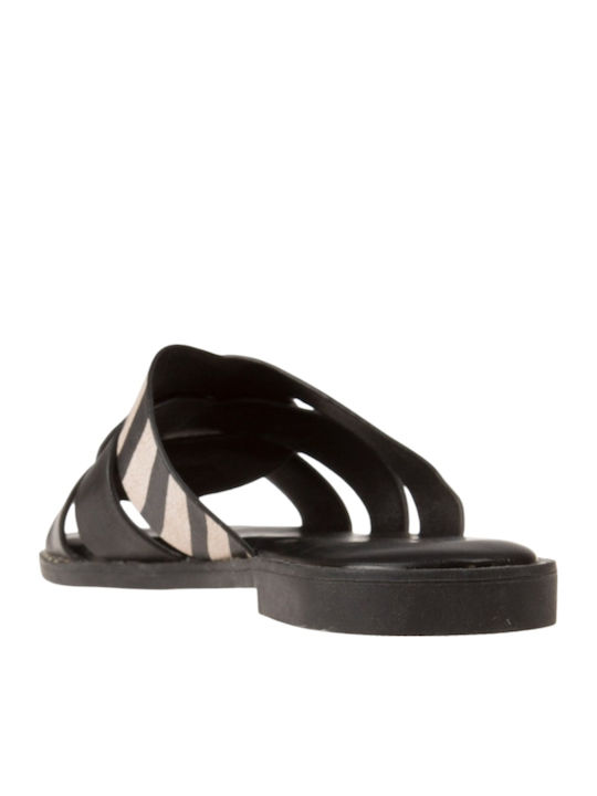 Damen Flache Sandalen Schwarz