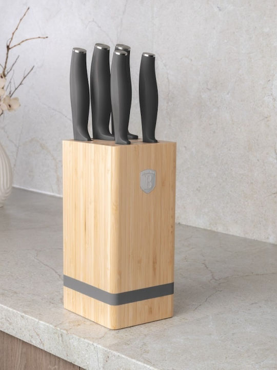 Berlinger Haus Collection Set of Knives with Base from Stainless Steel 6 Pieces