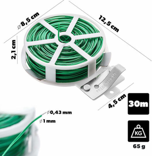 Kadax Sârmă De Grădinărit Din Pvc Cu Tăietor 30 M
