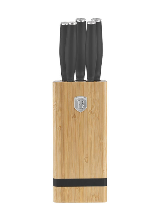 Berlinger Haus Collection Set of Knives with Base from Stainless Steel 6 Pieces
