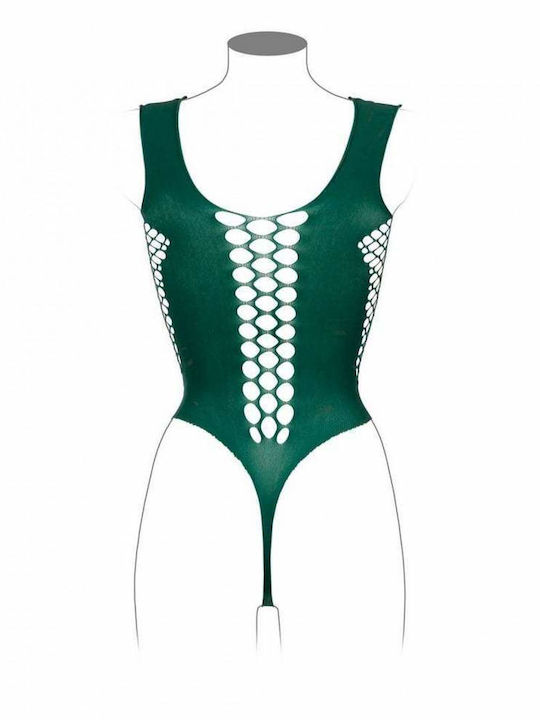 Shots Le Desir Sexy Bodysuit Gittermuster Grün