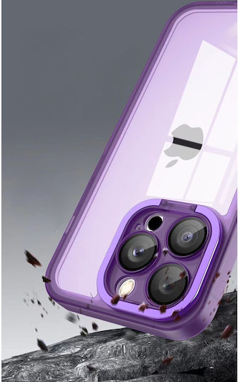 Flippy Protective Case Samsung A03 Electroplated Camera Stand 1.5 Mm Thickness Camera Protection Purple