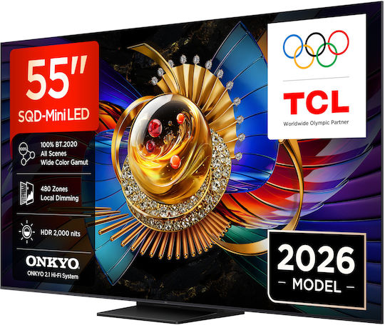 TCL Smart Τηλεόραση 55" 4K UHD SQD-Mini LED Q7D Pro HDR (2026) 55Q7D Pro
