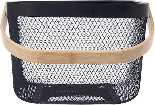 Orion Aufbewahrungskorb Bamboo Schwarz 27x24,5x17,5cm