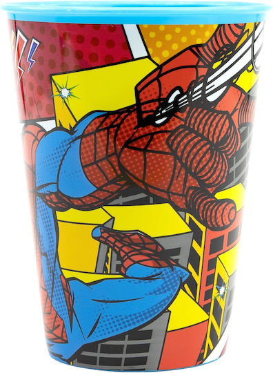 Stor Plastic Kids Water Bottle Spiderman Multicolour 260ml