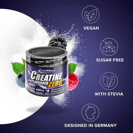 IronMaxx Креатин Flavoured Zero Монохидратна Креатин 4500мг с Вкус Wild Berries 250гр