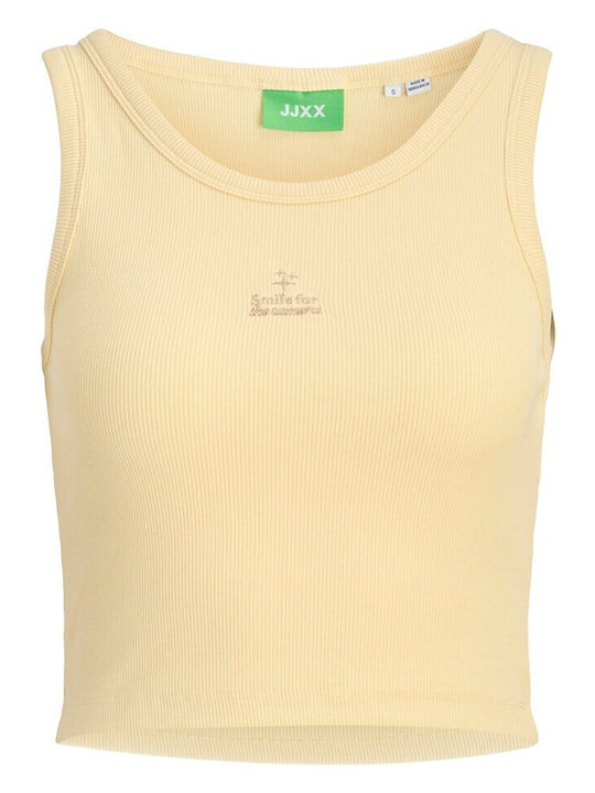 Women's Summer Crop Cotton Top Yellow