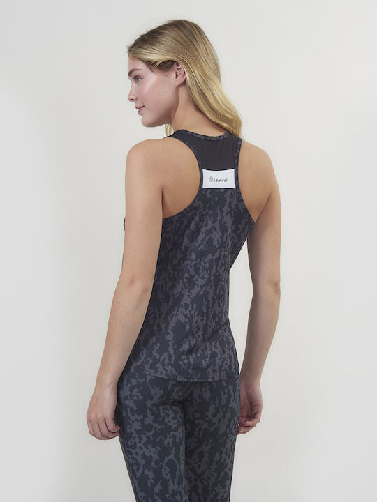 Women's Sleeveless Black Polo Blouse