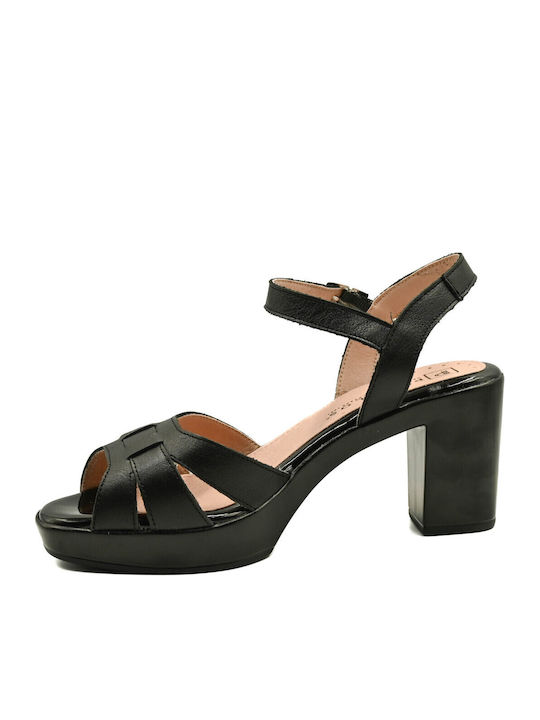 Damen Sandalen Aus Leder Anatomisch Schwarz