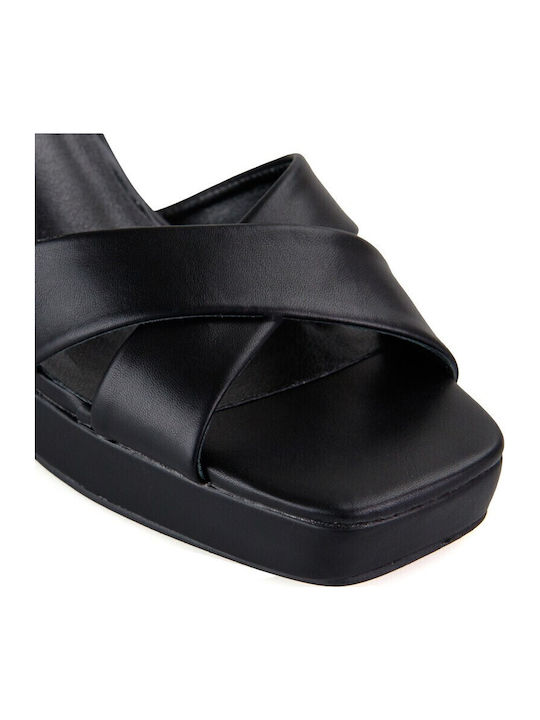 Дамски Сандали На Ток Черни Pdl-12962-(Blk)